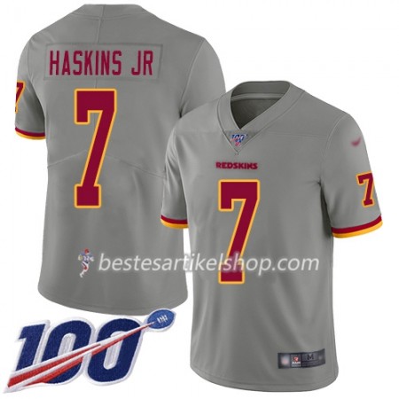 Herren Washington Redskins Trikot Dwayne Haskins Jr 7 Nike Grå 100th